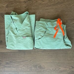 Figs Sage Green Scrub Set